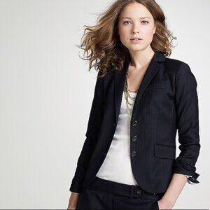 J. Crew Black Wool Blend Blazer – Women’s‎ Size 0P